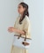 【Breath TOPKAPI】サングラスホルダー付き レザーコンビ カゴバッグ M