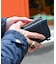 DEVICE デバイス Work ミリタリー 本革 レザー 型押し 二つ折り 財布 コンパクト ウォレット 取り外し可能 カードケース付き
