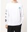 袖プリント ロンT 長袖 クルーネック ロングスリーブ プリントT Tシャツ