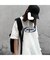 ビッグシルエット ストリート ルーズスタイル プリント 半袖 Tシャツ