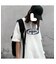 ビッグシルエット ストリート ルーズスタイル プリント 半袖 Tシャツ