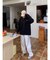 シンプルレター フーディ パーカー 薄手