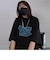 韓国風 フロントロゴTシャツ