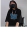 韓国風 フロントロゴTシャツ