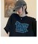 韓国風 フロントロゴTシャツ