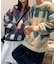 ビッグシルエット 総柄 クルーネックニット プルオーバー ニット セーター