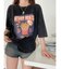 ビッグシルエット ジャンキープリント ピグメント 半袖 Tシャツ 古着風 フライドポテト カレッジロゴ