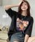 ビッグシルエット ジャンキープリント ピグメント 半袖 Tシャツ 古着風 フライドポテト カレッジロゴ