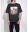ビッグシルエット ジャンキープリント ピグメント 半袖 Tシャツ 古着風 フライドポテト カレッジロゴ
