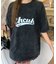 ビッグシルエット ジャンキープリント ピグメント 半袖 Tシャツ 古着風 フライドポテト カレッジロゴ