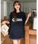 ビッグシルエット ジャンキープリント ピグメント 半袖 Tシャツ 古着風 フライドポテト カレッジロゴ