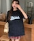 ビッグシルエット ジャンキープリント ピグメント 半袖 Tシャツ 古着風 フライドポテト カレッジロゴ