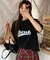 ビッグシルエット ジャンキープリント ピグメント 半袖 Tシャツ 古着風 フライドポテト カレッジロゴ