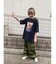 ビッグシルエット ジャンキープリント ピグメント 半袖 Tシャツ 古着風 フライドポテト カレッジロゴ