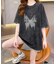 ビッグシルエット ジャンキープリント ピグメント 半袖 Tシャツ 古着風 フライドポテト カレッジロゴ