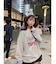 DEVICE×佐藤かれん ルーズグラフィックプリント スウェット