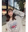 DEVICE×佐藤かれん ルーズグラフィックプリント スウェット