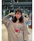 DEVICE×佐藤かれん ルーズグラフィックプリント スウェット
