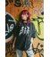 タイガー スカル 髑髏 プリントダメージ加工 韓国 古着風 ピグメント Tシャツ 半袖