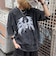 タイガー スカル 髑髏 プリントダメージ加工 韓国 古着風 ピグメント Tシャツ 半袖