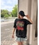 タイガー スカル 髑髏 プリントダメージ加工 韓国 古着風 ピグメント Tシャツ 半袖