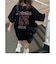 ナンバリング 古着風 バックデザイン プリント ロゴ Y2K ストリート ルーズ Tシャツ