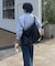 DEVICE ルーズ マンメイドレザー ショルダーバッグ