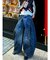 ヴィンテージ ダメージ加工 ワイド デニム パンツ