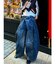 ヴィンテージ ダメージ加工 ワイド デニム パンツ