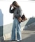 シャロウ フラップ ショルダーバッグ shallow flap shoulder bag