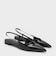チェーンアクセント ポインテッドトゥスリングバックフラット