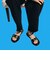 バックル フラットフォームサンダル
