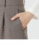 グレンチェック ワイドストレートパンツ