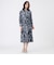 【ウォッシャブル】パウダーデシン幾何プリントワンピース