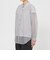 【カタログ掲載品】【ウォッシャブル】シアーコンビストライプロングシャツ