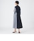 【カタログ掲載品】【ウォッシャブル】ストライプジャカードコンビワンピース