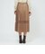 パンチングシンセティックレザー プリーツスカート