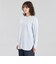 GREY LABEL ストライプバンドカラーシャツ