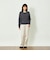 GREY LABEL ウールカシミヤバイカラーニット