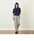 GREY LABEL リネンコットンヘリンボン　ワイドパンツ