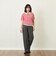 GREY LABEL リネンコットンヘリンボン　ワイドパンツ