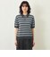 【GREY LABEL】リネンミックスボーダーポロニット