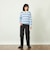 GREY LABEL ファインコットンボーダーポロニット