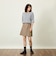GREY LABEL ウールファーハーフスリーブニット