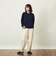 GREY LABEL ウールカシミヤバイカラーニット