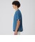 チェックレイヤードマーセライズスラブTシャツ