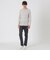 シャドーチェッククルーネックニット