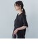 【WEB限定】サテンフィールキーネックブラウス≪セットアップ対応/洗濯機で洗える≫