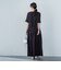 【WEB限定】サテンフィールキーネックブラウス≪セットアップ対応/洗濯機で洗える≫