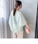 【WEB限定】キュプラ混ストライプバンドカラーブラウス ≪手洗いOK≫